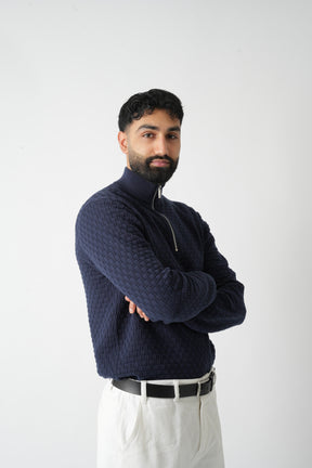 Navy Quarter Zip